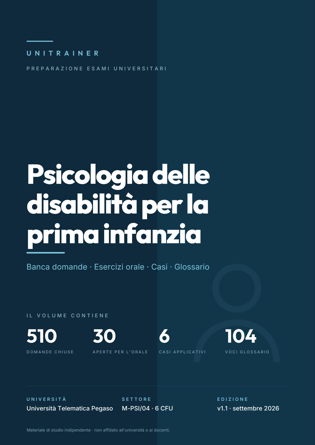 Lèssico · copertina di PSICOLOGIA DELLE DISABILITÀ PER LA PRIMA INFANZIA — L-19 Scienze dell'Educazione e della Formazione — Pegaso (ed. 1.1)
