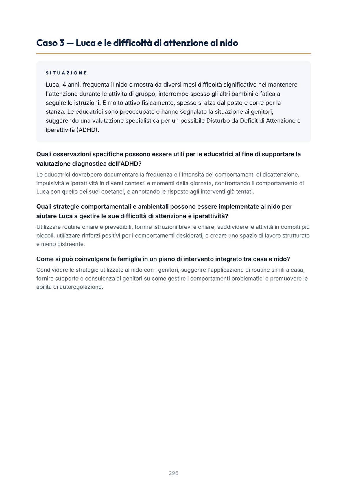 Lèssico · anteprima 9/10 — Casi applicativi — PSICOLOGIA DELLE DISABILITÀ PER LA PRIMA INFANZIA (ed. 1.1)