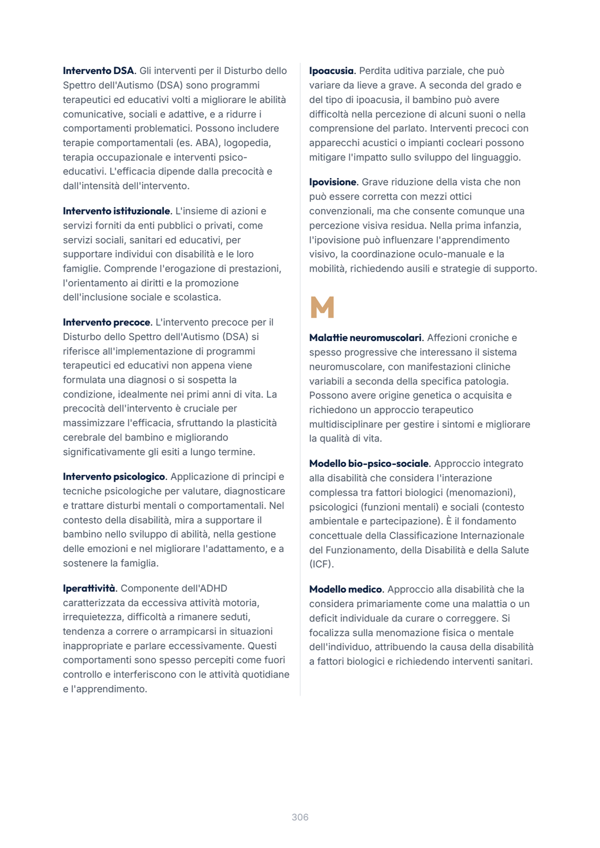Lèssico · anteprima 10/10 — Glossario — PSICOLOGIA DELLE DISABILITÀ PER LA PRIMA INFANZIA (ed. 1.1)