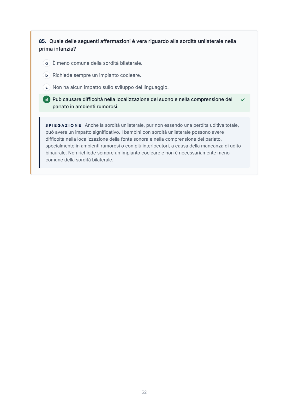 Lèssico · anteprima 5/10 — Banca domande — PSICOLOGIA DELLE DISABILITÀ PER LA PRIMA INFANZIA (ed. 1.1)