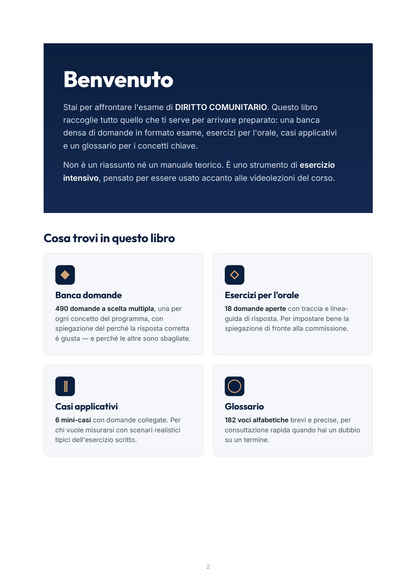 Lèssico · anteprima 1/10 — Benvenuto — Diritto comunitario (ed. 1.0)