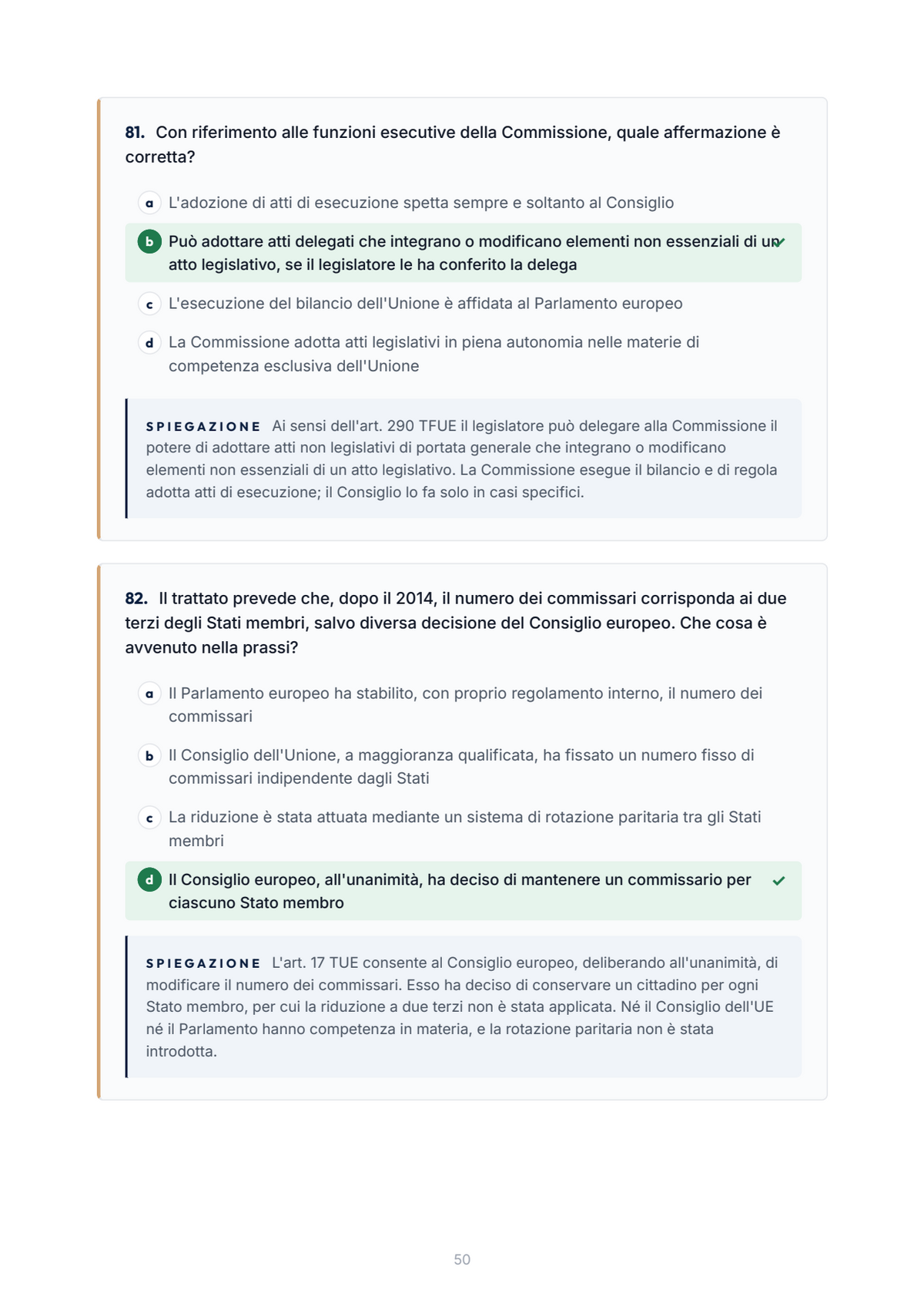 Lèssico · anteprima 5/10 — Banca domande — Diritto comunitario (ed. 1.0)