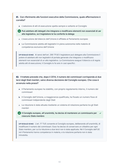 Lèssico · anteprima 5/10 — Banca domande — Diritto comunitario (ed. 1.0)