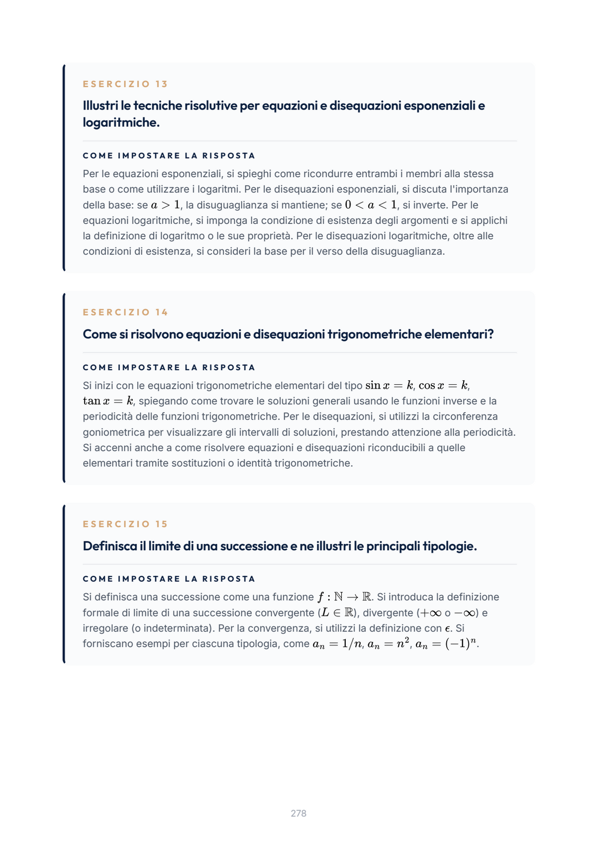Lèssico · anteprima 8/10 — Esercizi per l'orale — Analisi matematica (ed. 1.2)