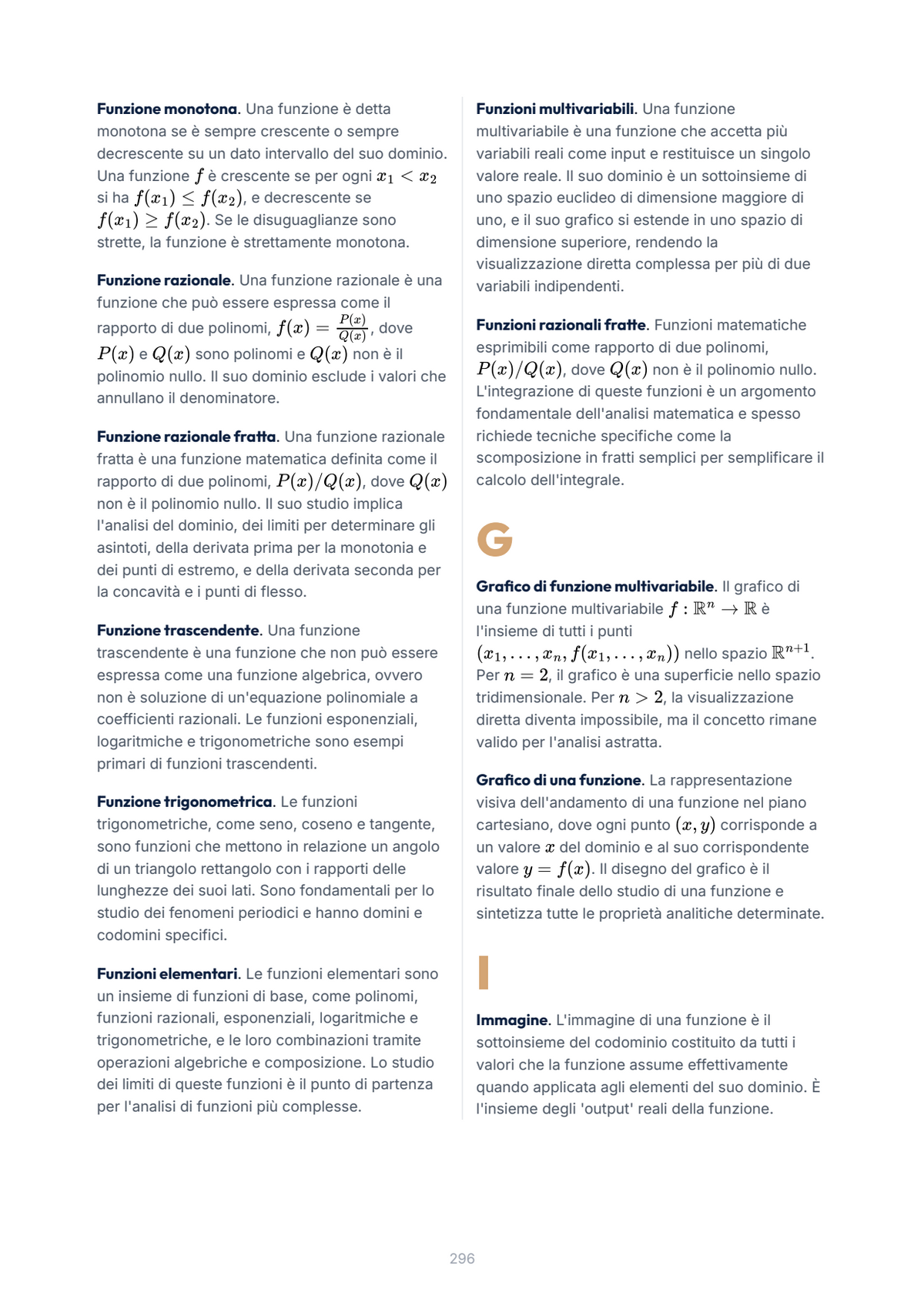 Lèssico · anteprima 10/10 — Glossario — Analisi matematica (ed. 1.2)