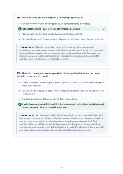 Lèssico · anteprima 7/10 — Banca domande — Diritto dell'Unione europea (ed. 2.3)