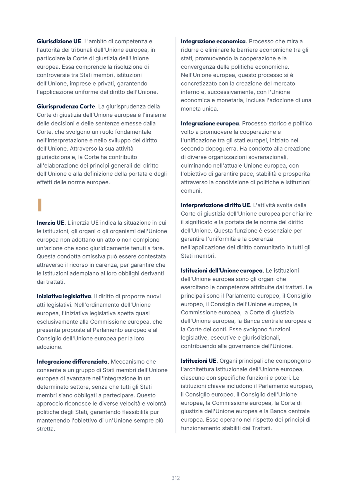 Lèssico · anteprima 10/10 — Glossario — Diritto dell'Unione europea (ed. 2.3)