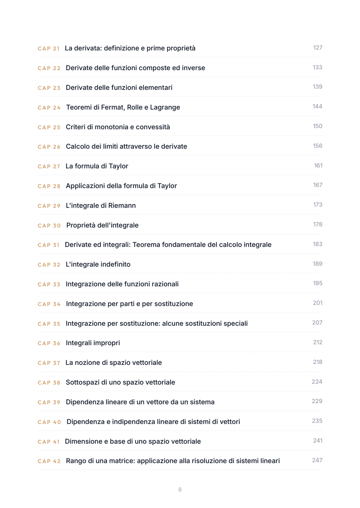 Lèssico · anteprima 4/10 — Indice dei capitoli — Analisi matematica e geometria (ed. 2.4)