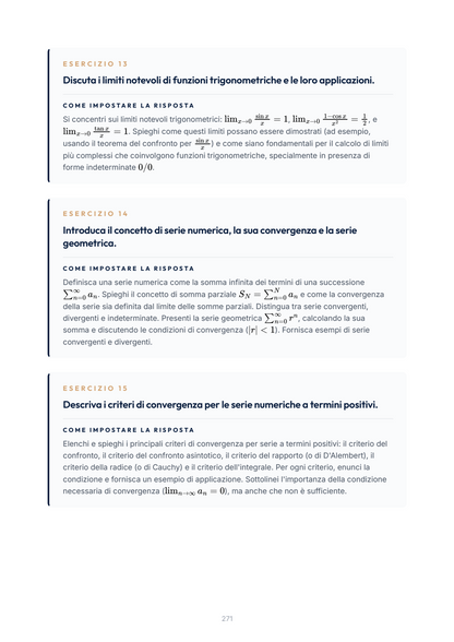 Lèssico · anteprima 8/10 — Esercizi per l'orale — Analisi matematica e geometria (ed. 2.4)