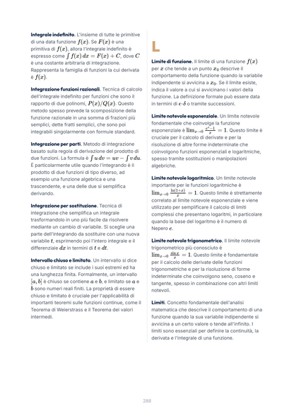 Lèssico · anteprima 10/10 — Glossario — Analisi matematica e geometria (ed. 2.4)