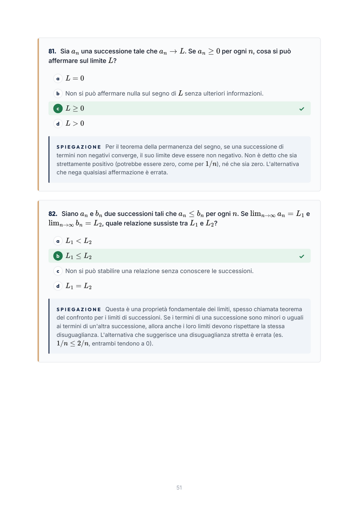 Lèssico · anteprima 5/10 — Banca domande — Analisi matematica e geometria (ed. 2.4)
