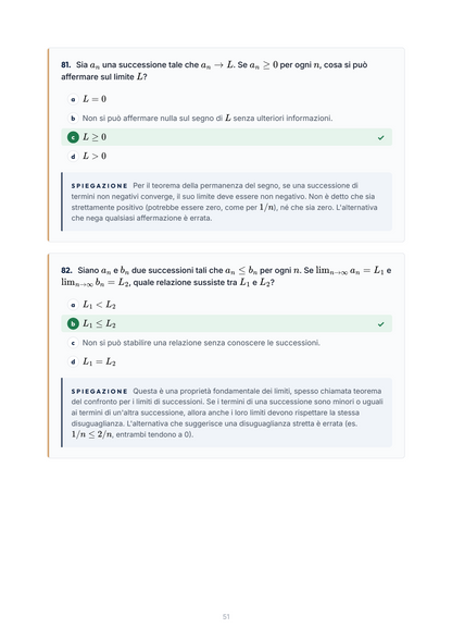 Lèssico · anteprima 5/10 — Banca domande — Analisi matematica e geometria (ed. 2.4)
