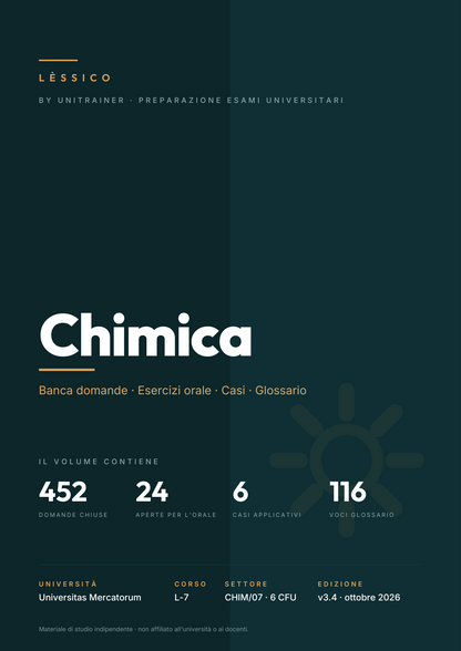 Lèssico · copertina di Chimica — L-7 Ingegneria, Infrastrutture, Trasporti — Mercatorum (ed. 3.4)