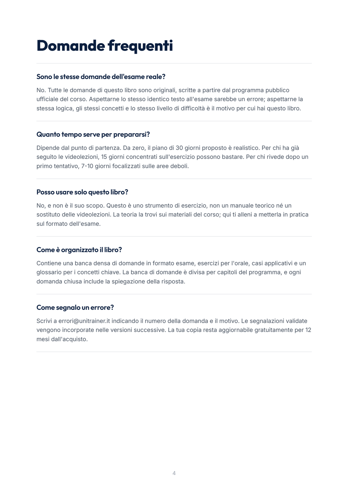 Lèssico · anteprima 3/10 — Domande frequenti — Elettrotecnica - Singolo 06 (ed. 1.6)