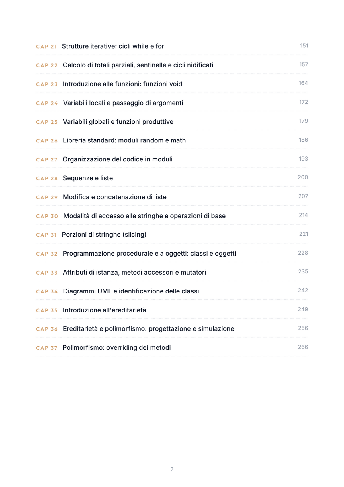 Lèssico · anteprima 4/10 — Indice dei capitoli — Programmazione Object Oriented (ed. 1.6)