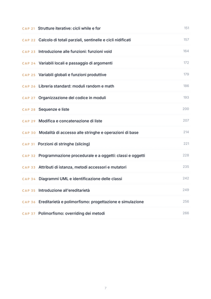 Lèssico · anteprima 4/10 — Indice dei capitoli — Programmazione Object Oriented (ed. 1.6)