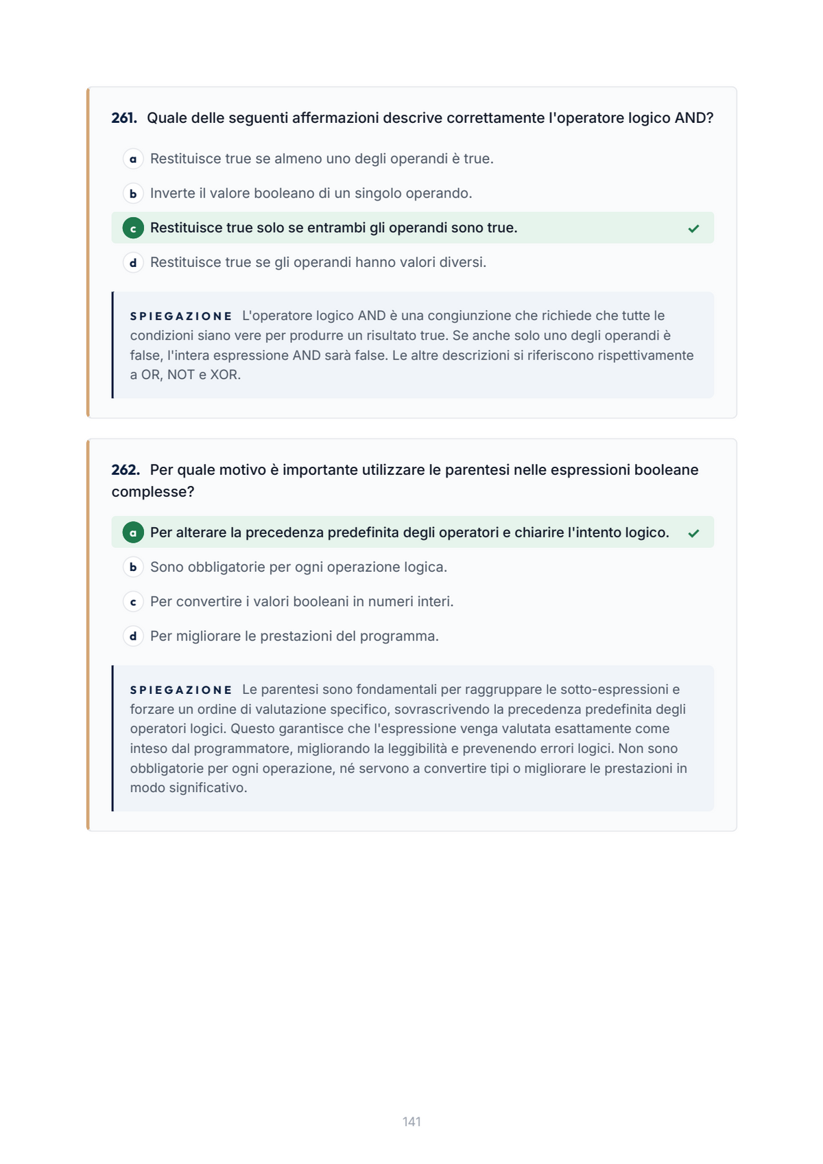 Lèssico · anteprima 6/10 — Banca domande — Programmazione Object Oriented (ed. 1.6)
