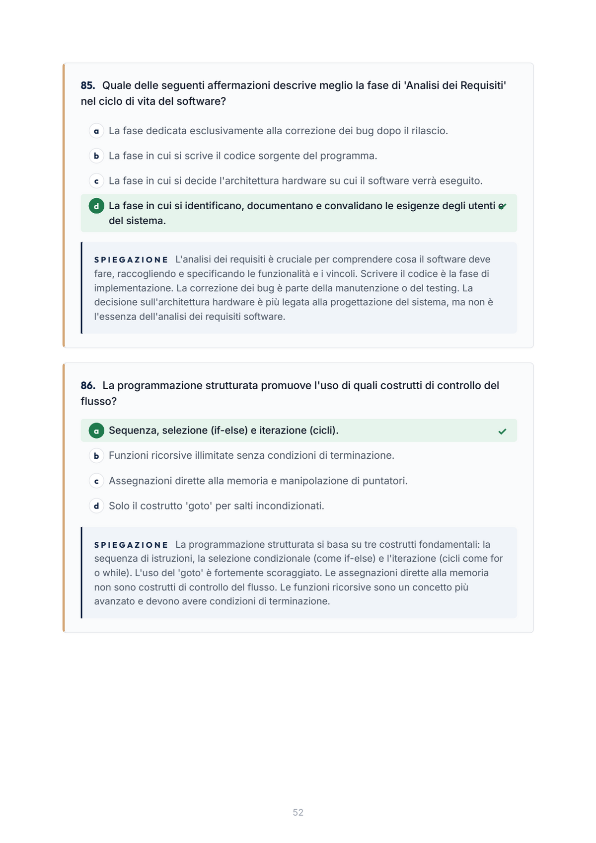 Lèssico · anteprima 5/10 — Banca domande — Programmazione Object Oriented (ed. 1.6)
