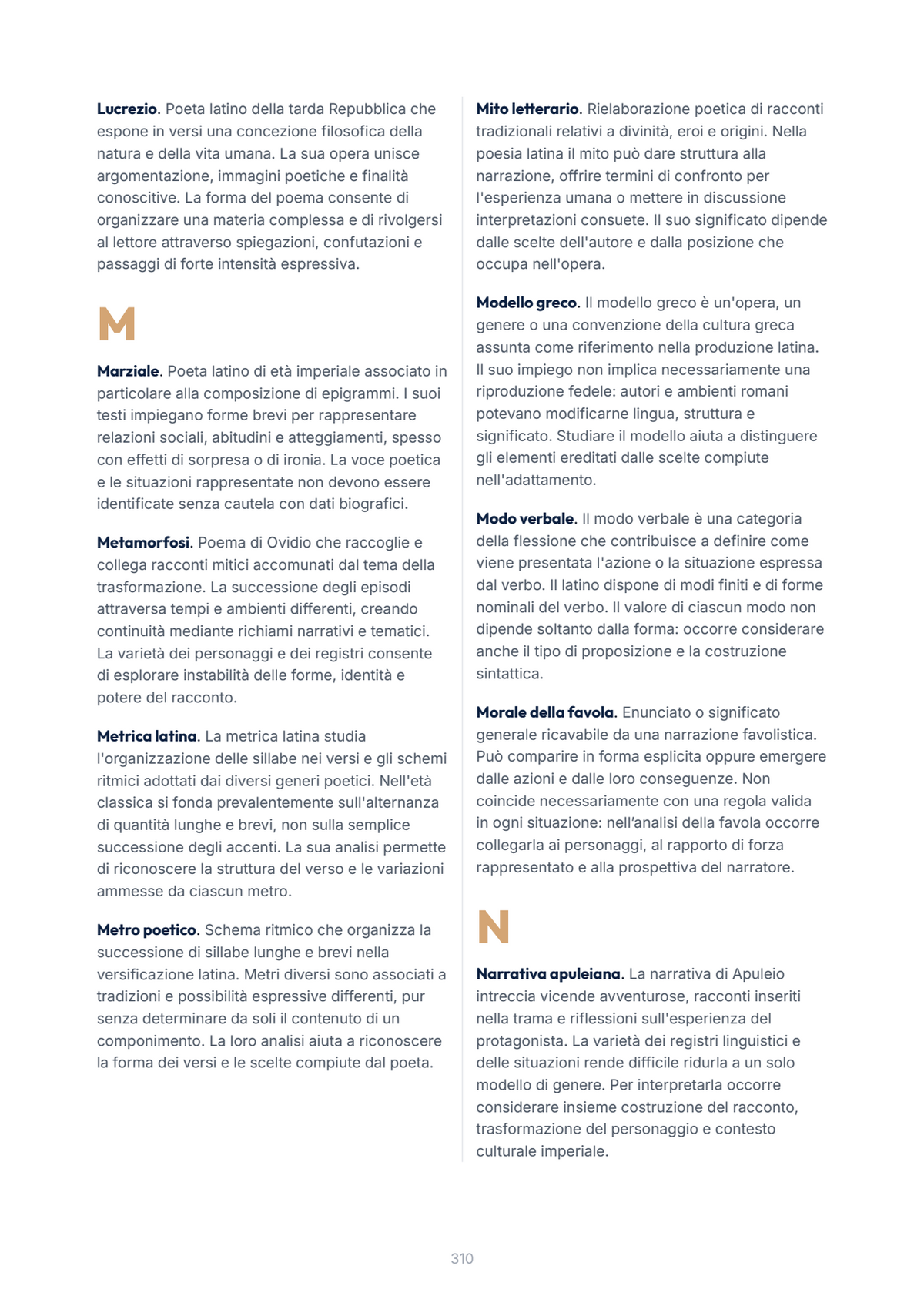 Lèssico · anteprima 10/10 — Glossario — Lingua e letteratura latina (ed. 1.1)
