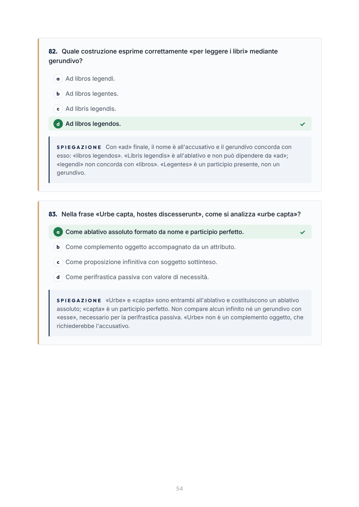 Lèssico · anteprima 5/10 — Banca domande — Lingua e letteratura latina (ed. 1.1)