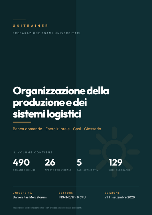 Lèssico · copertina di Organizzazione della produzione e dei sistemi logistici — LM-31 Ingegneria Gestionale — Mercatorum (ed. 1.1)
