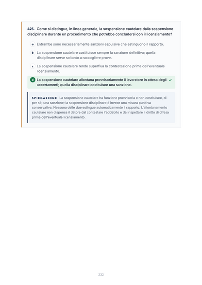 Lèssico · anteprima 7/10 — Banca domande — Diritto del lavoro (ed. 1.0)