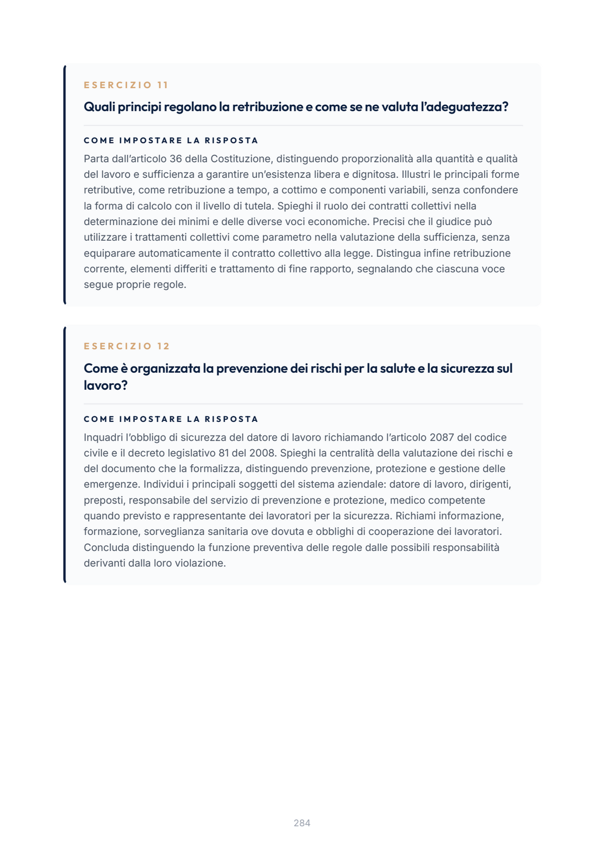 Lèssico · anteprima 8/10 — Esercizi per l'orale — Diritto del lavoro (ed. 1.0)