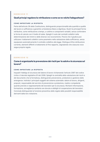 Lèssico · anteprima 8/10 — Esercizi per l'orale — Diritto del lavoro (ed. 1.0)