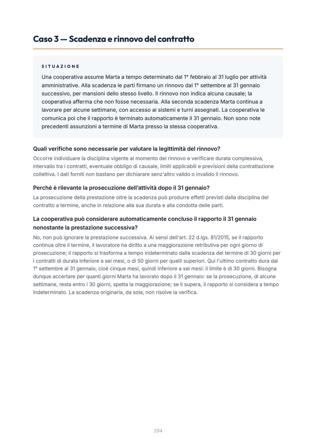 Lèssico · anteprima 9/10 — Casi applicativi — Diritto del lavoro (ed. 1.0)