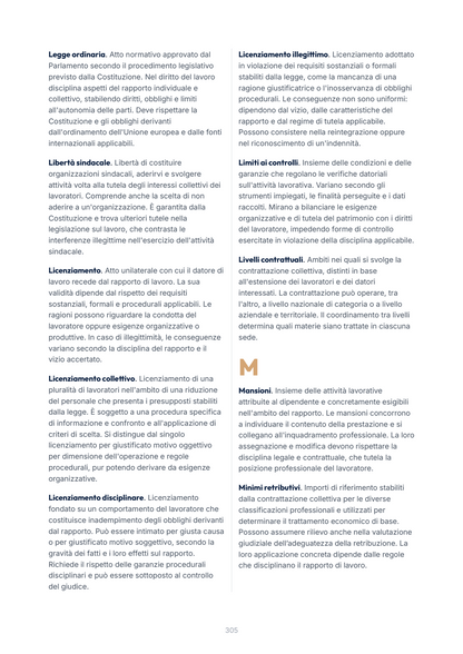 Lèssico · anteprima 10/10 — Glossario — Diritto del lavoro (ed. 1.0)
