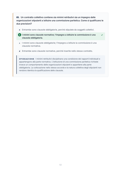 Lèssico · anteprima 5/10 — Banca domande — Diritto del lavoro (ed. 1.0)