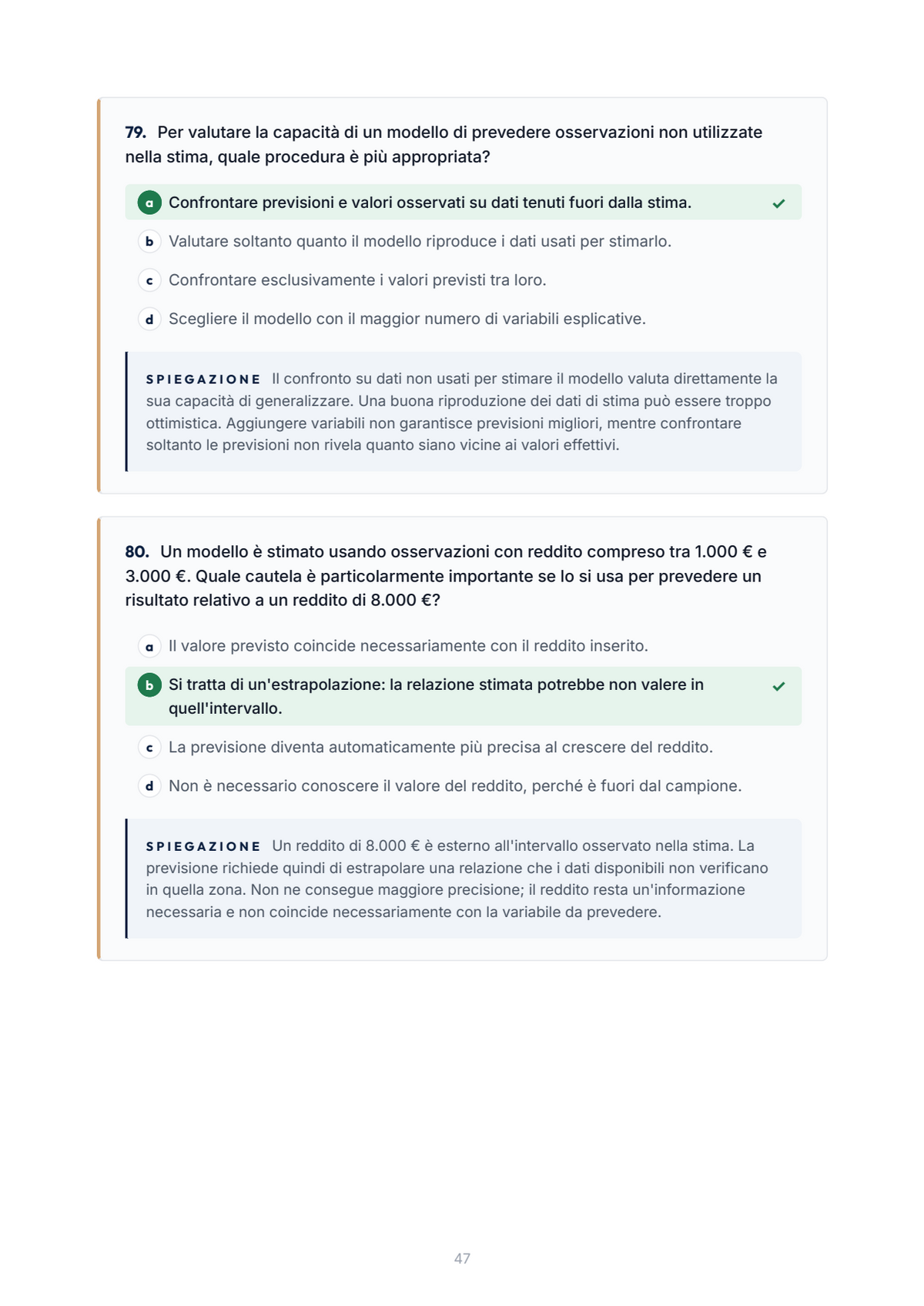 Lèssico · anteprima 5/10 — Banca domande — Statistica per lo sviluppo economico (ed. 1.0)