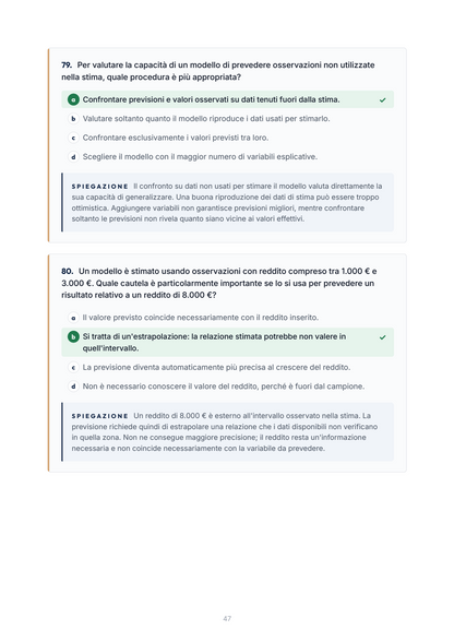 Lèssico · anteprima 5/10 — Banca domande — Statistica per lo sviluppo economico (ed. 1.0)