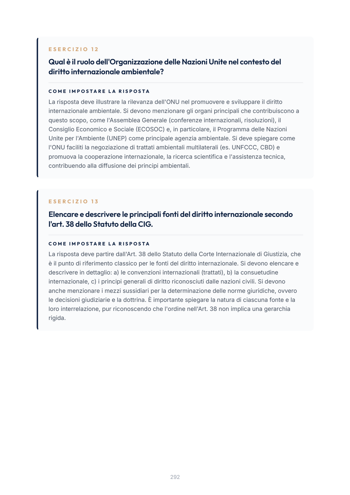 Lèssico · anteprima 8/10 — Esercizi per l'orale — Diritto internazionale ed europeo dell'ambiente (ed. 1.5)