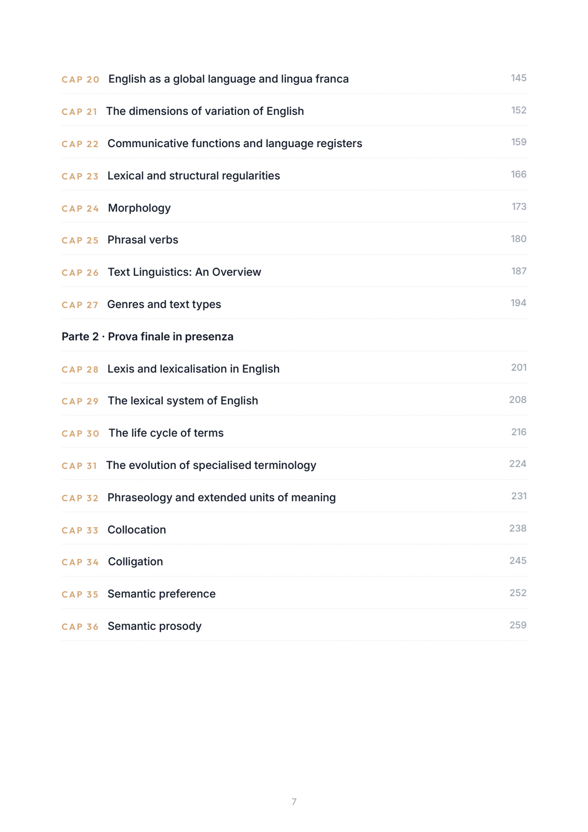 Lèssico · anteprima 4/10 — Indice dei capitoli — Inglese (ed. 1.5)