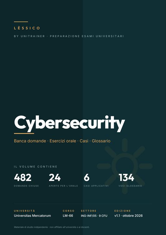 Lèssico · copertina di Cybersecurity — LM-66 Sicurezza Informatica — Mercatorum (ed. 1.1)