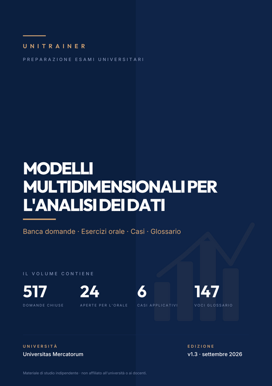 Lèssico · copertina di Modelli multidimensionali per l'analisi dei dati — LM-66 Sicurezza Informatica — Mercatorum (ed. 1.3)