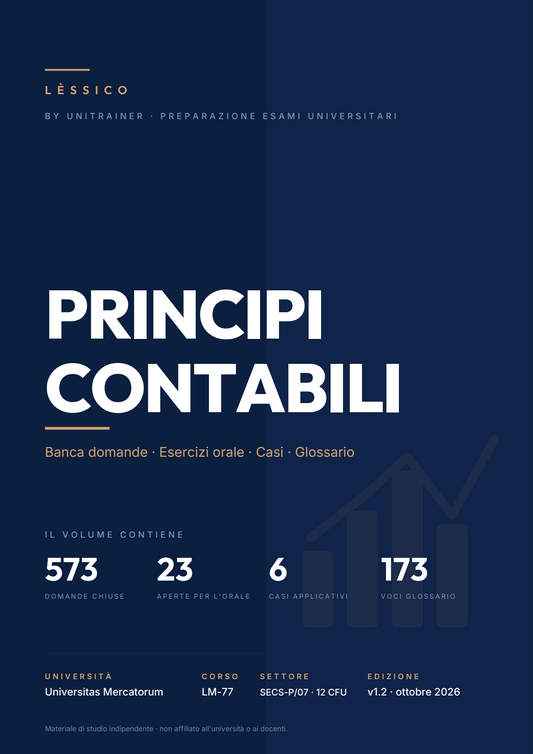 Lèssico · copertina di Principi contabili — LM-77 Management — Mercatorum (ed. 1.2)
